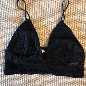 Free People Black Lace Bralette